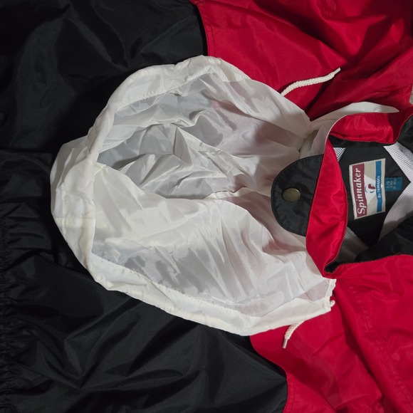 Vintage Spinnaker by Trimark CCS Windbreaker Jacket Red Black White Mens Large‎ - Picture 9 of 9